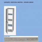 Colonna sospesa 2 ante bianco lucido - apertura a sinistra